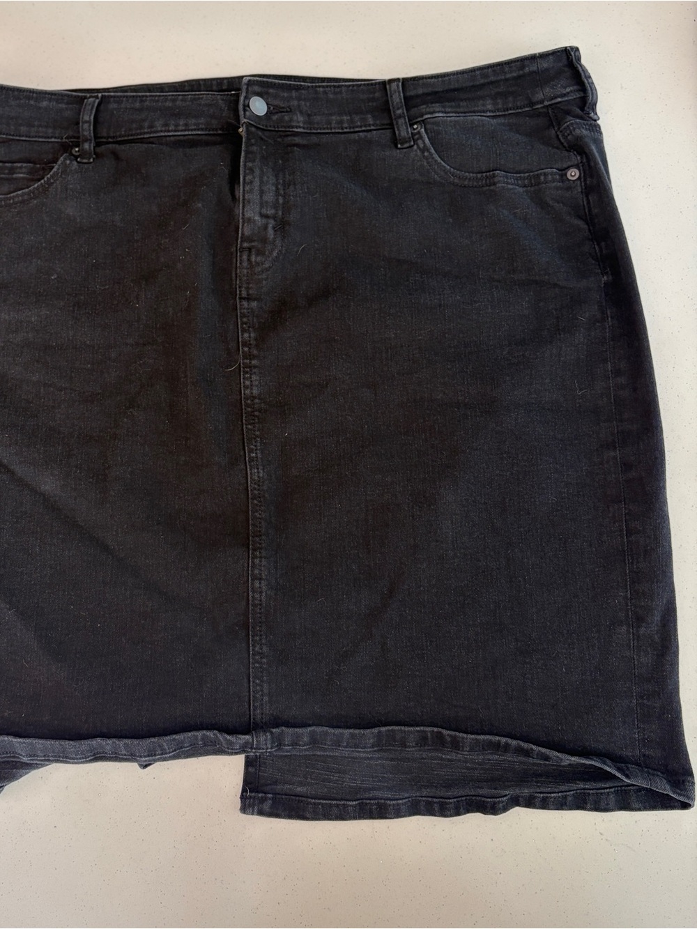 Amazon Essentials Women’s Black Denim Jean Skirt Size 22 Plus